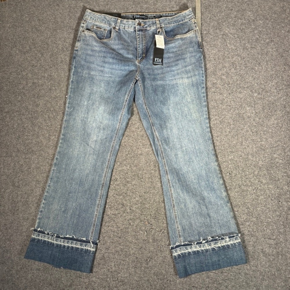 FDJ French Dressing Jeans Olivia Bootleg Womens 18‎ Distressed Raw Hem